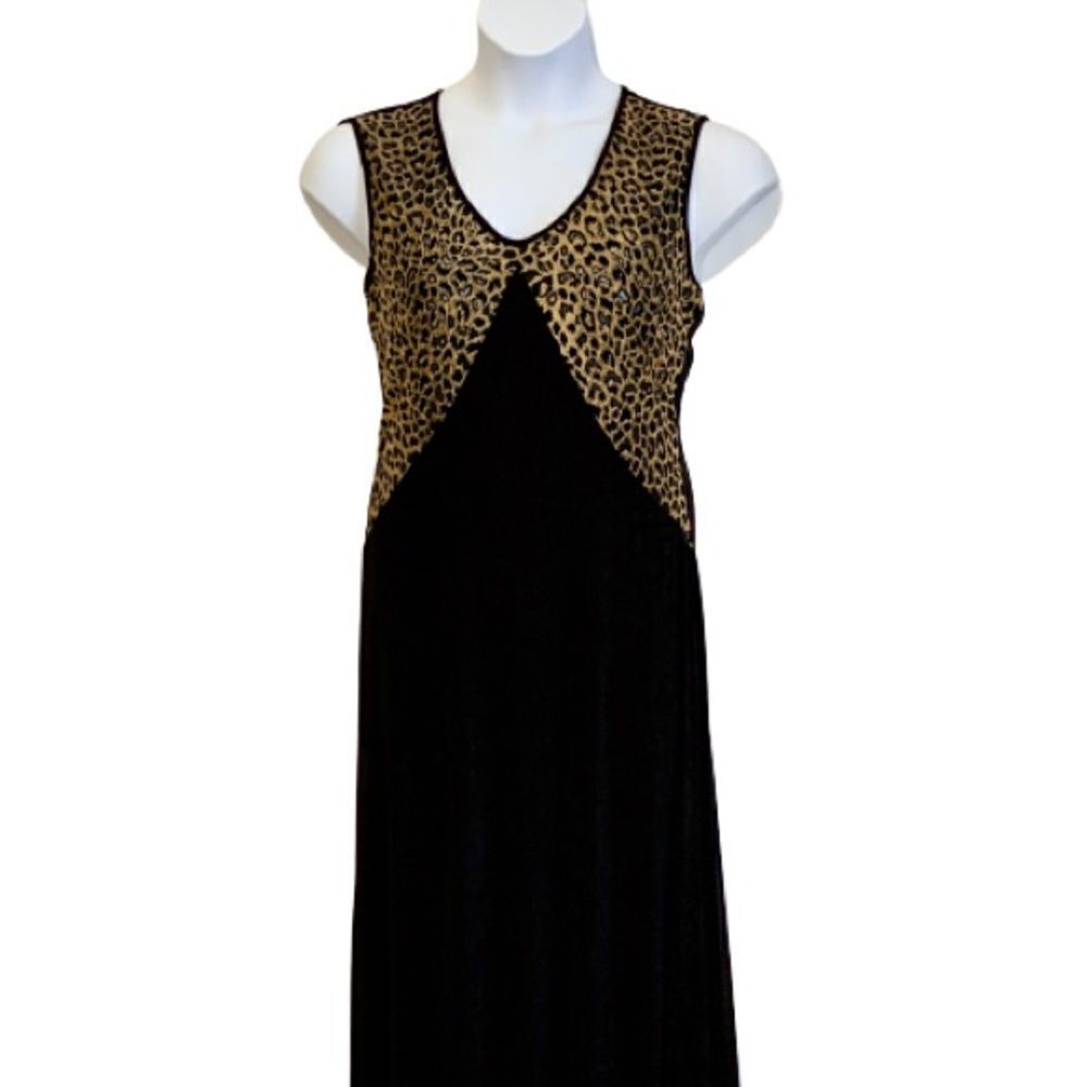 Spencer Alexis Maxi Dress With Trendy Animal Print
